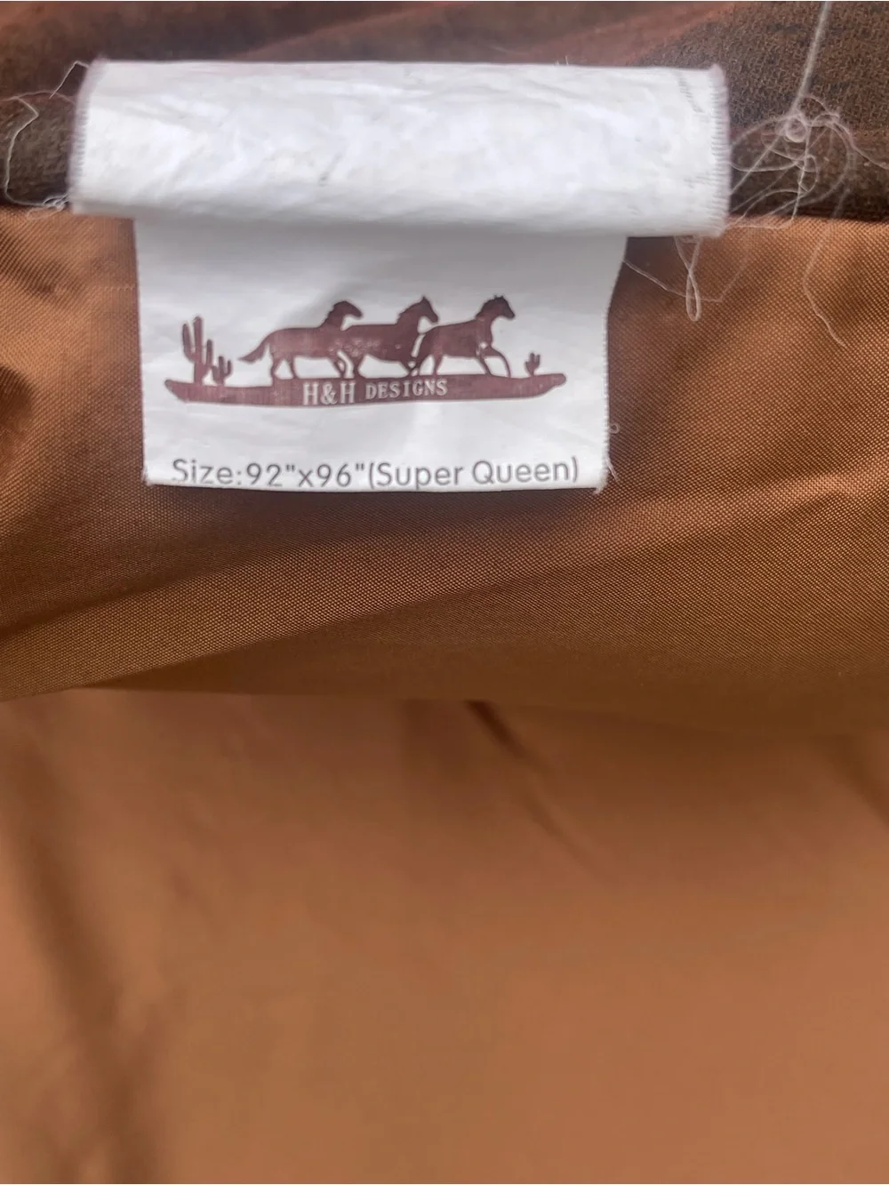 H&H Designs Western Cross Super Queen Comforter & Bolster Pillow Set